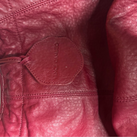 Vince Camuto Vintage Elegant Red Leather with flower side Women's Bag - Picture 10 of 14